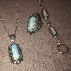 jtv Blue Larimar jewelry set - New